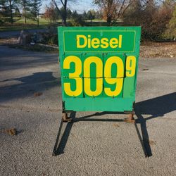 Diesel Price Sign