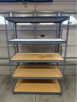 Large Metal and Wood Garage Shelves