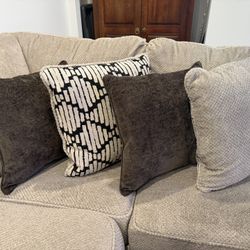 Couch Pillows Grey Black Brown