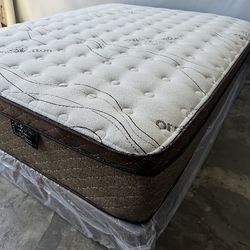 Queen Size Organic Cloud Comfort Europillow Top Mattress And Boxspring 