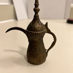 Vintage Indian decorative bronze small jug