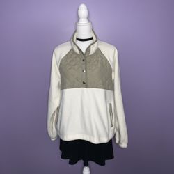 NWT Kyodan Cream and Olive Pullover