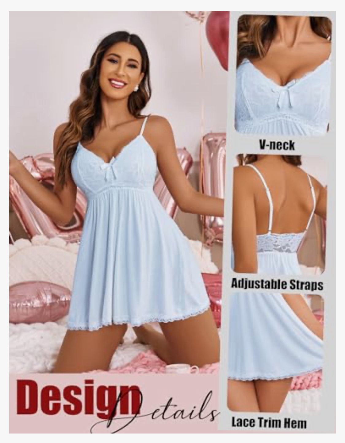 Avidlove Women Nightgown Sexy Sleepwear Lace Chemise