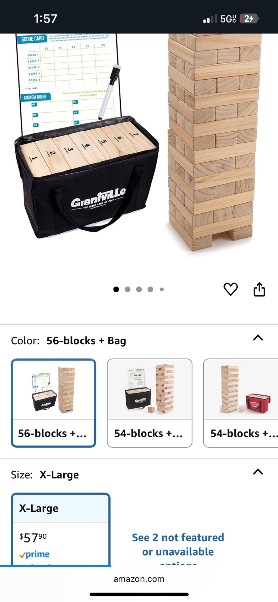 Giantville Large Jenga Set