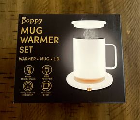 XO Poppy Ceramic Mug Warmer Set White Office/Home New