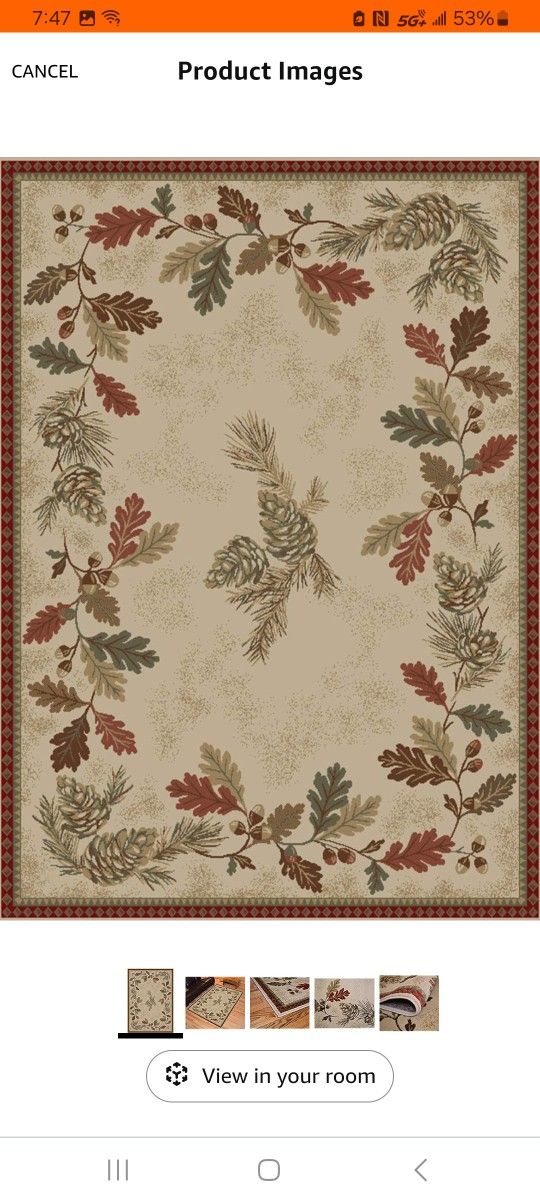 New Mayberry Rugs area rug, 5'3"x7'3"