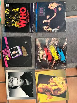 Vintage 80s Rock Concert LaserDisc Lot (10 Discs+1 Vinyl)
