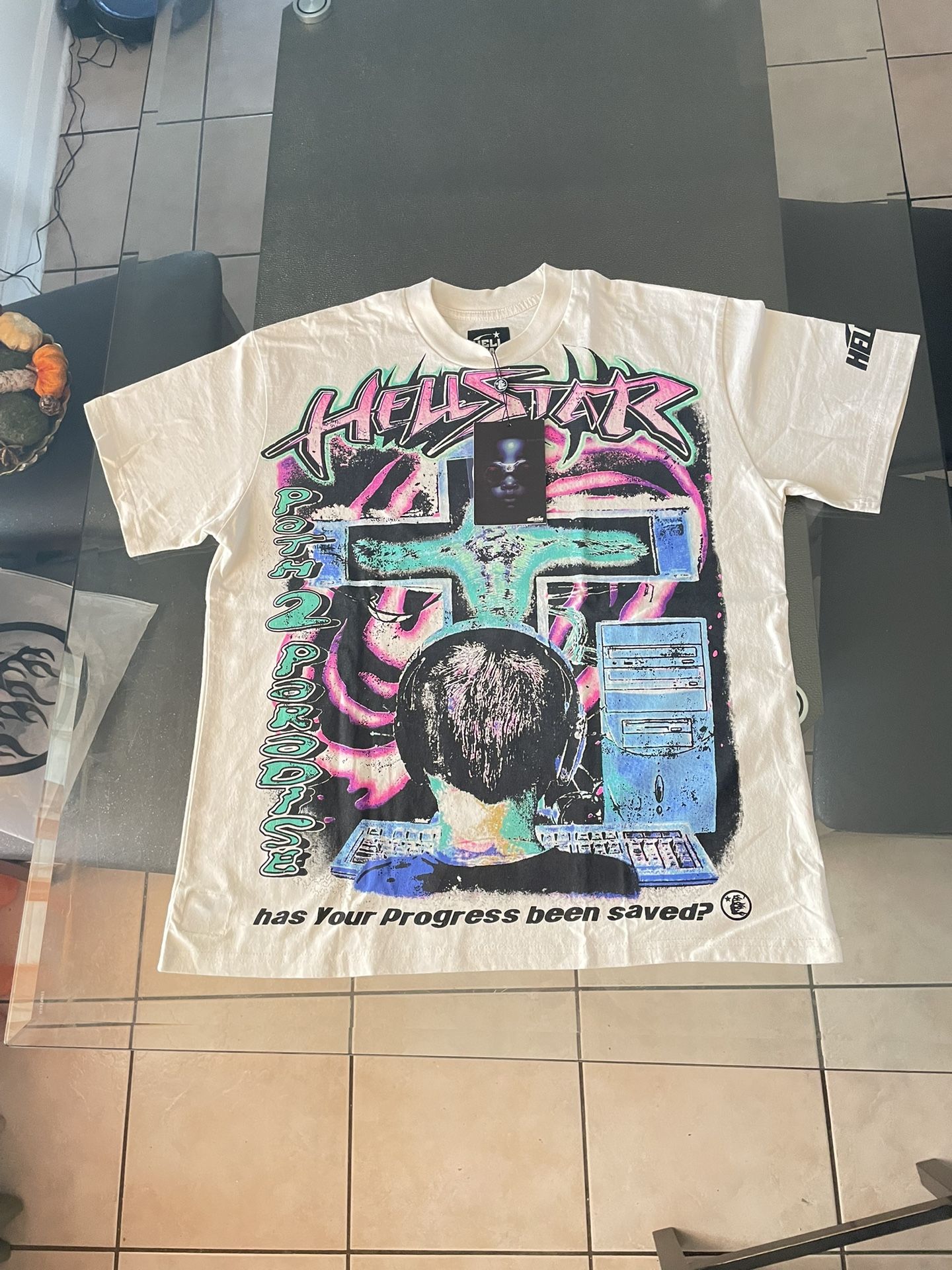 Hellstar “Has Your Progress Been Saved?” Graphic T-Shirt