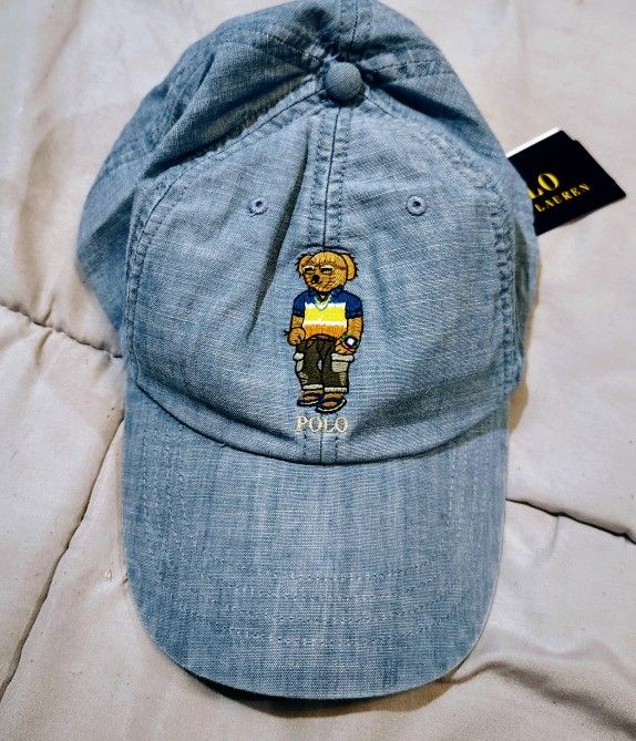 Ralph Lauren Polo Denim Bear Baseball Cap NWT