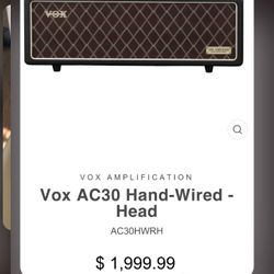 Vox Amplification  Speaker Guitar Bajo Amlifier