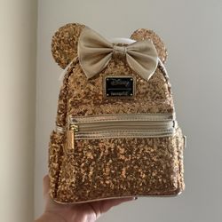 Gold Disney Loungefly Backpack