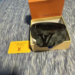 LV Belt black Checkered 