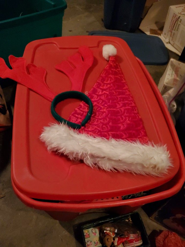 Santa Hat And Antlers