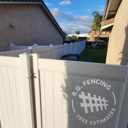 White Vinyl Fence