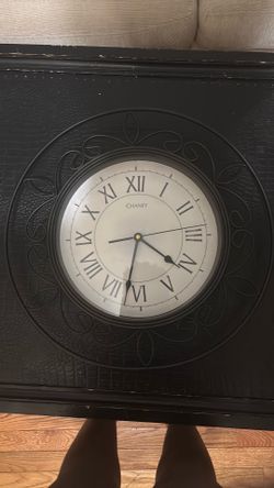 Black Chaney Roman numeral clock