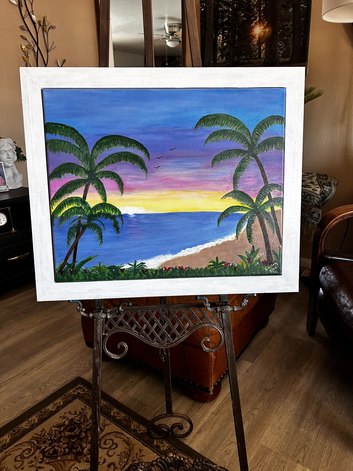 TROPICAL DELIGHT” Acrylic Original On Canvas With Frame  