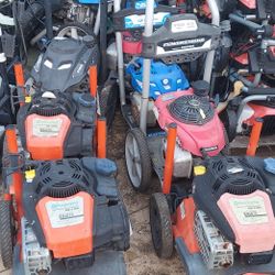 10 gas pressure washers not running (Husqvarna, powerstroke honda/yamaha/subaru motors) $375