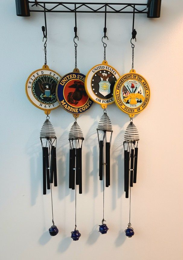 Chimes Wind Military Army, Navy, Air Force $7 Each The Marines Have Sold