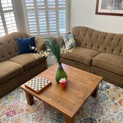 Set Of Brown Couch And Love Seat Ashley Furniture