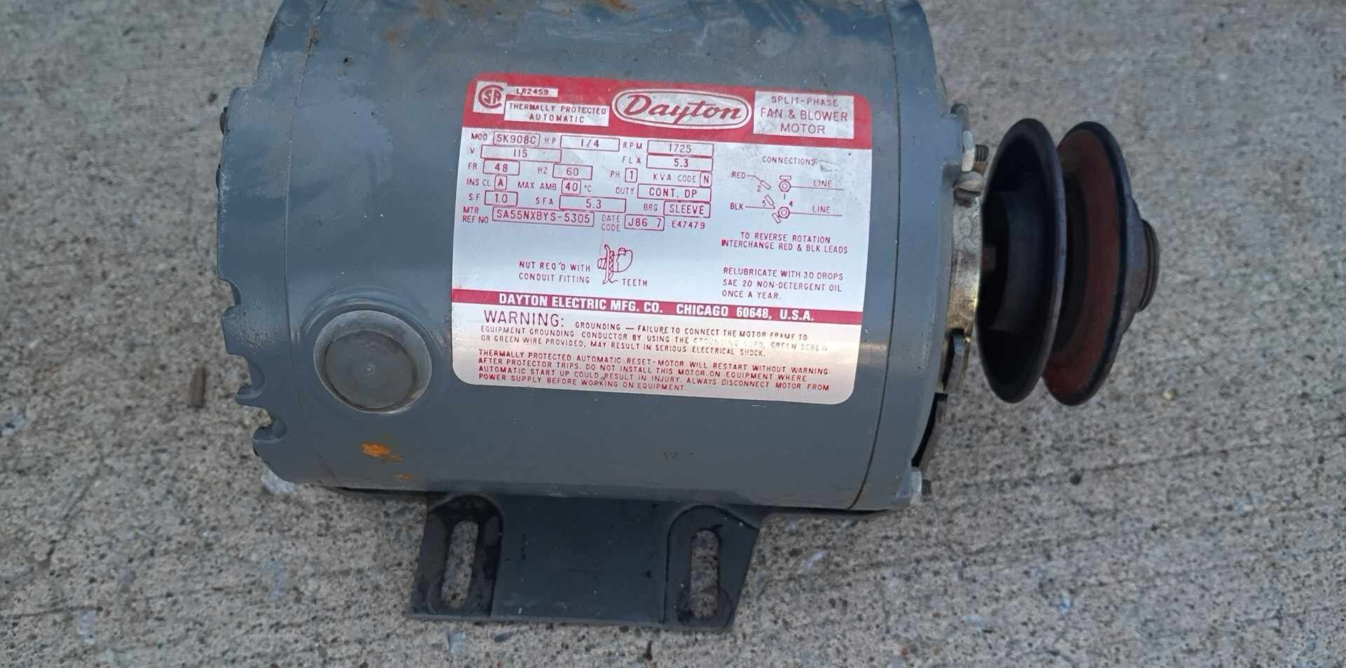 Dayton Fan & Blower Motor