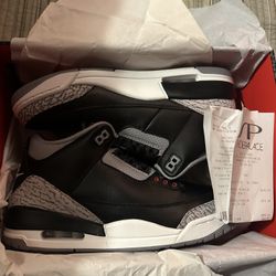 Black Cement 3’s Sz 9.5 X 3 Deadstock Never Worn With Reciept 