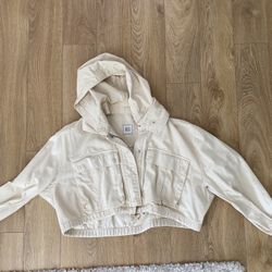 Beige Hoodie With Detachable Hood