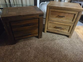 2 Wood Nightstands