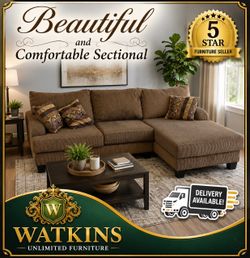 🛋️ Beautiful Brown Sectional Sofa – Comfortable, Clean & Ready for Your Home! 🛋️