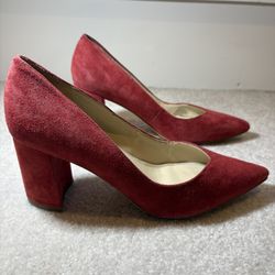 Marc Fisher Red Suede Pumps Size 7