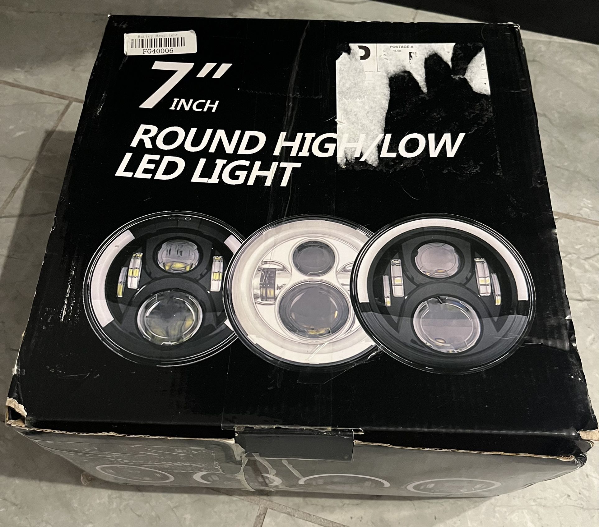 7” Headlight LED Driving Light kit. Motorcycle Combo set.