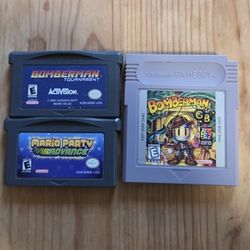 Bomberman GB Tournament Mario Party Nintendo Gameboy Advance Video Games 
