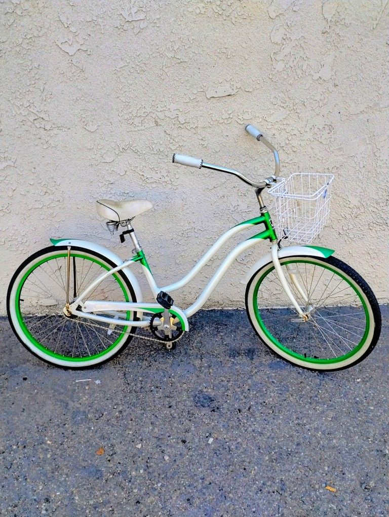Classic Phat Sea 26" Beach Cruiser Bike Bicicleta Basket
