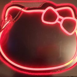 New! Hello Kitty Neon Mirror USB-Powered with Dimmable LED in Red❤️