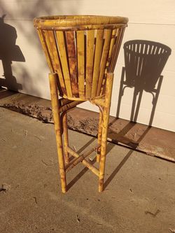 Vintage Bamboo Planter Stand