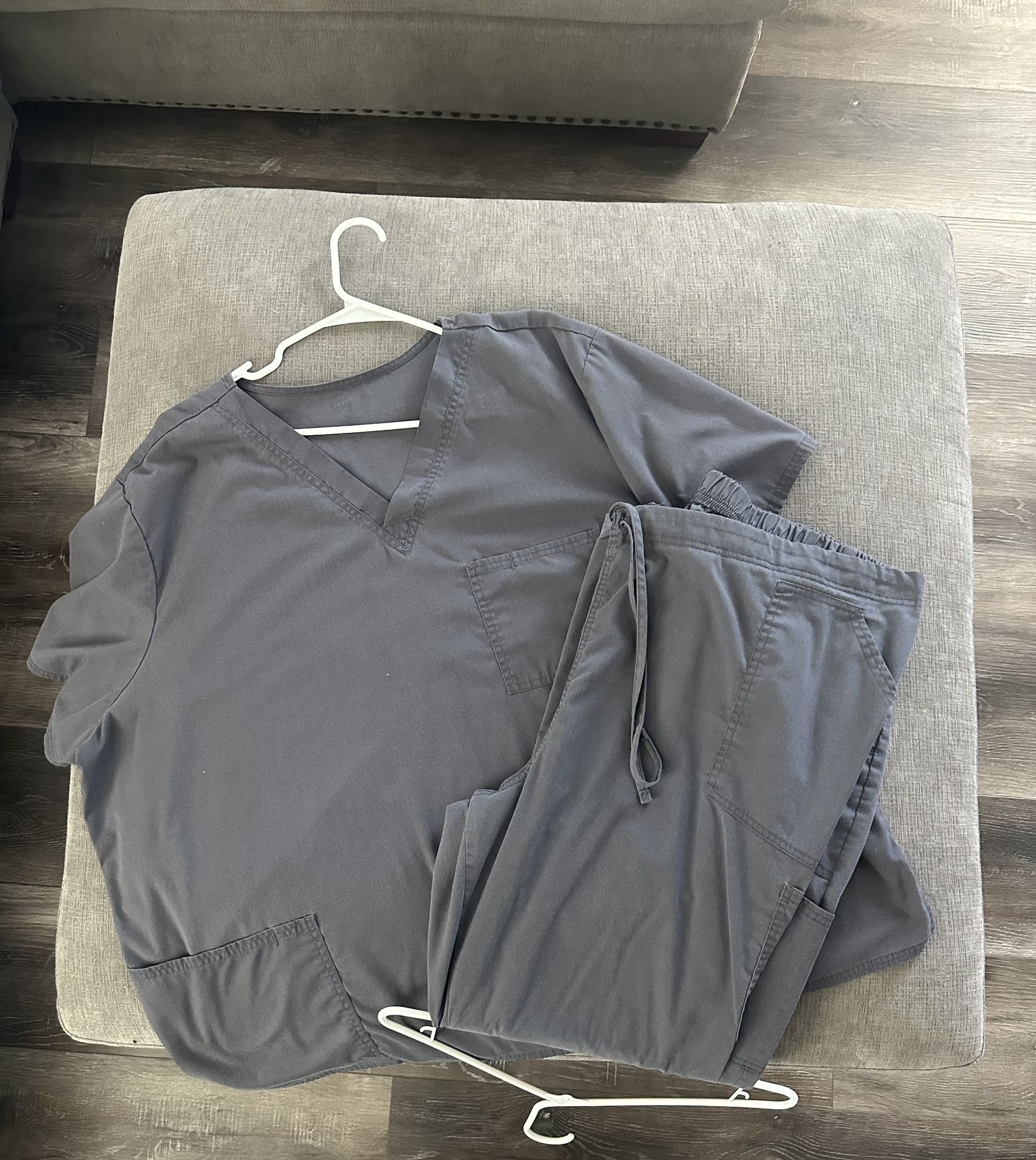 Dark Gray And Light Gray Scrub Sets