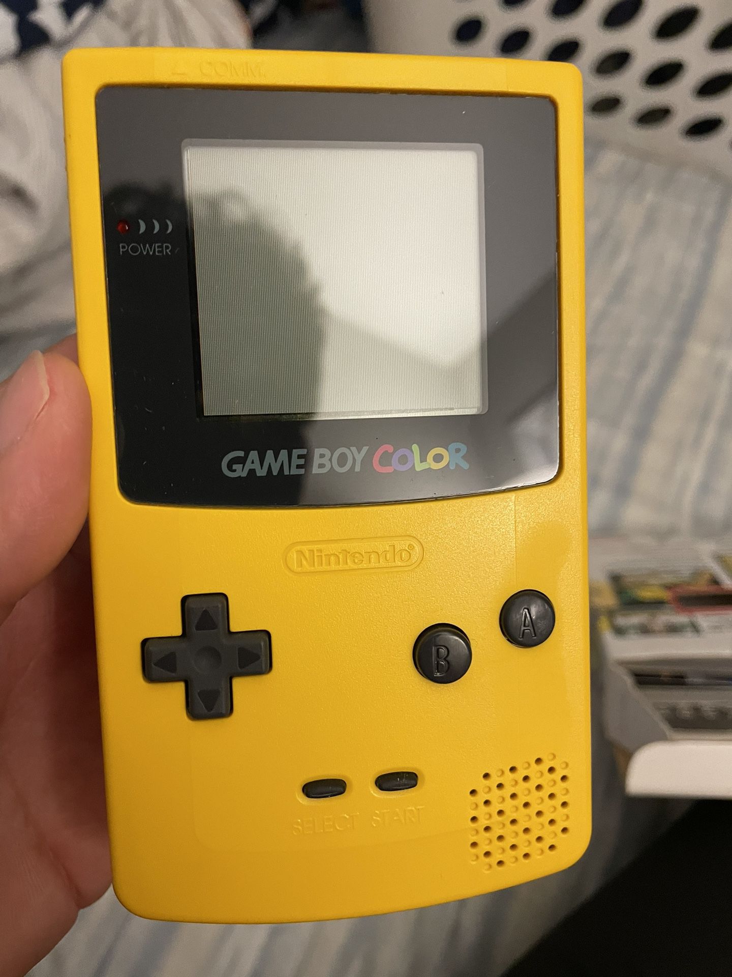 Gameboy Color Handheld Dandelion Yellow System In Box With All Manuals 