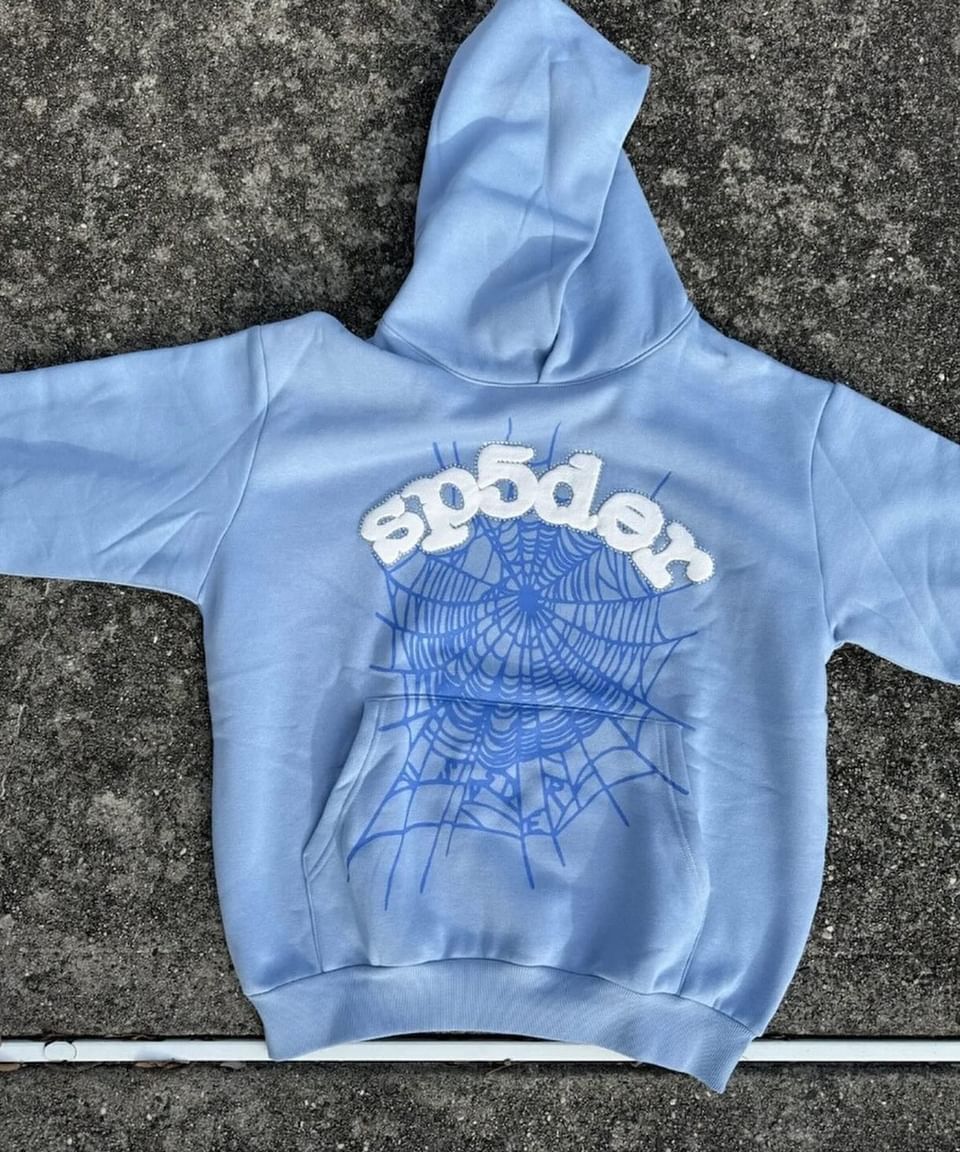 BEST OFFER BRAND NEW SMALL SKY BLUE SPIDER HOODIE