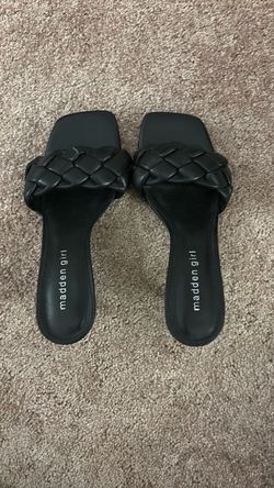 Madden girl black mini heel women’s