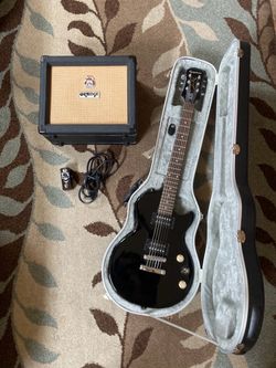 Electric guitar and amp