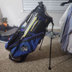 Titleist Golf Bag Players 5 Blue/Black/Yellow Carry Stand Bag w/ 5-Way Club Divider
