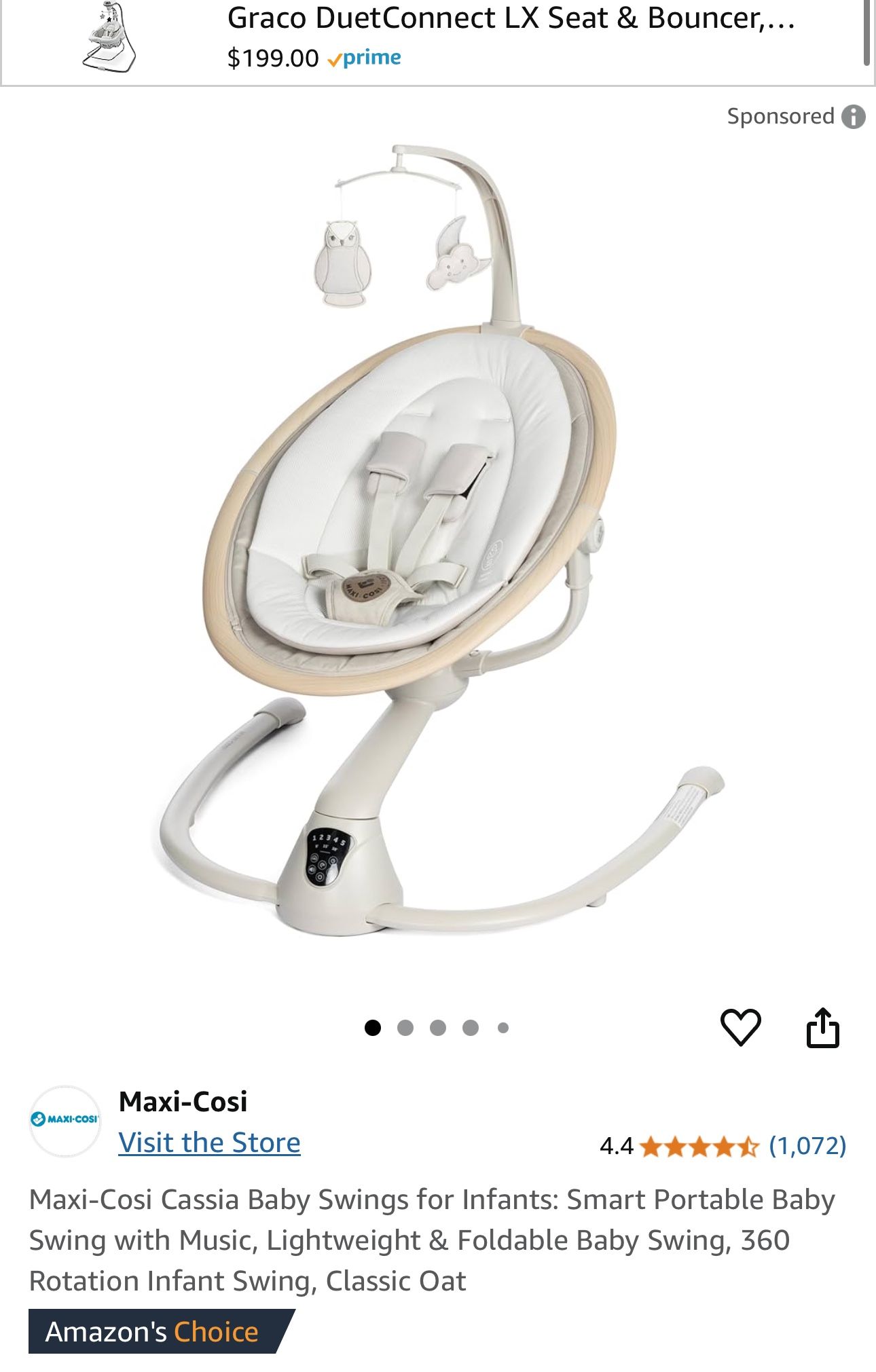 Maxi-Cosi Cassia Baby Swings for Infants