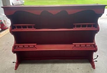 Very nice wood decorative sheft Painted Red