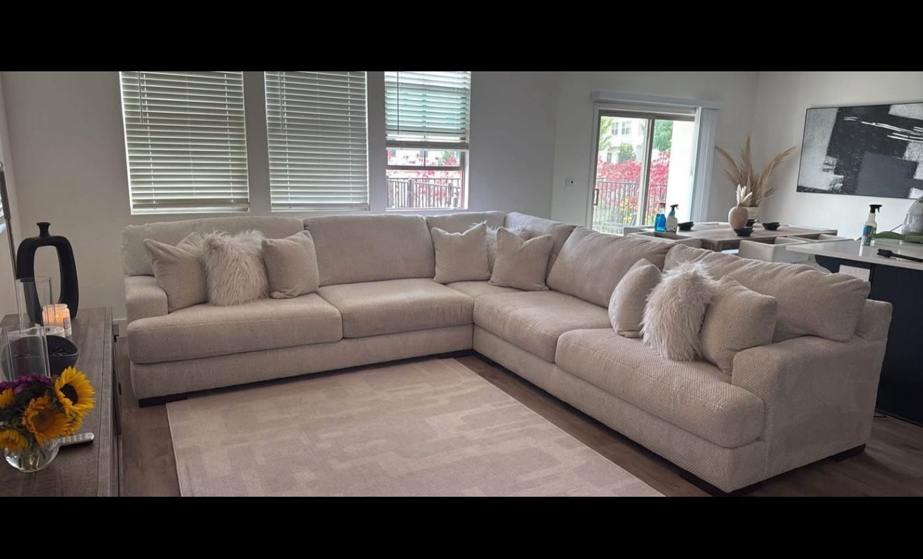 Ashley furniture White Sectional 