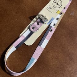 Pink Medium Plaid Dog Collar 
