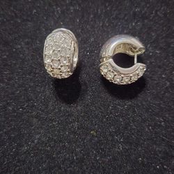Edwin Earl Huggie Pavé Setting With Crystal or Cubic Zirconia Stones 