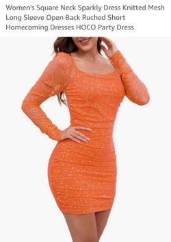 New Beautiful Orange Dress. Size L. See Photos. Cash, PICKUP Only