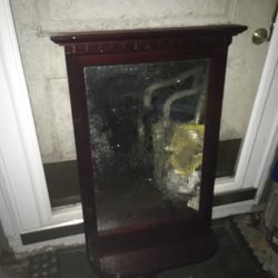 Nice vintage wood mirror With shelf only $35firm