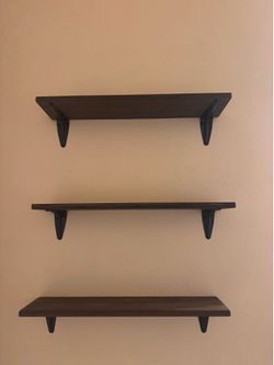 Floating wall shelves
