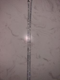 14K white Gold Micro Tennis Chain