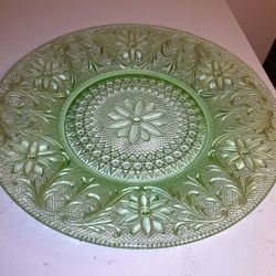 Vintage Green Glass Dish